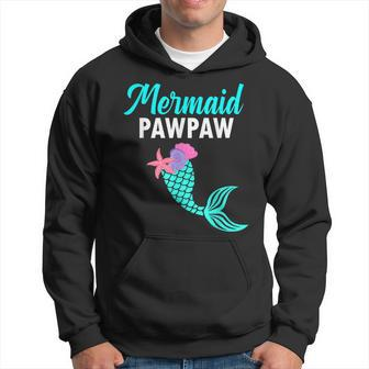 Mermaid Pawpaw Family Matching Grandpa Girl Birthday Party Hoodie | Mazezy