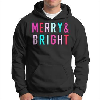 Merry And Bright Christmas Family Matching Christmas Hoodie - Seseable