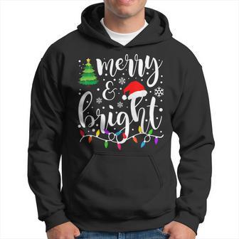 Merry And Bright Christmas Lights Family Christmas Hoodie - Thegiftio UK