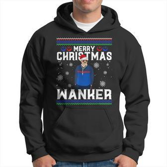 Merry Christmas Wanker Ugly Xmas Sweater Coach Soccer Hoodie | Mazezy