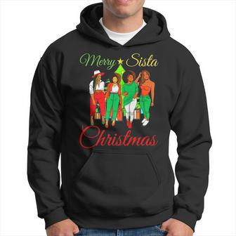 Merry Sista Christmas Melanin Ugly Xmas Sweater Best Friends Hoodie - Monsterry CA