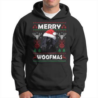 Merry Woofmas Black Lab Christmas Dog Lover Xmas Hoodie - Thegiftio UK