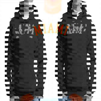 Miami Fl Throwback Sporty Classic Hoodie - Thegiftio