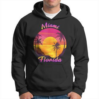 Miami Florida Fl Tropical Summer Vacation Souvenir Florida Gifts & Merchandise Funny Gifts Hoodie | Mazezy