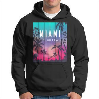 Miami Florida Sunset - I Love Miami Beach Souvenir Hoodie - Seseable
