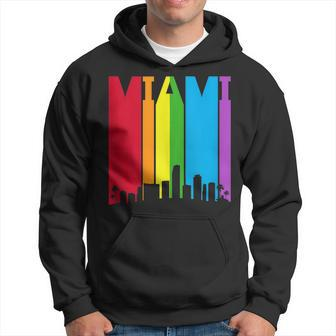 Miami Skyline Lgbt Pride Hoodie | Mazezy