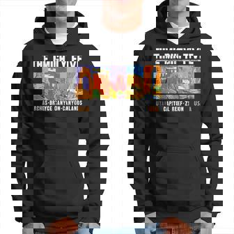 Mighty Five Utah National Parks Distressed Vintage Hoodie | Seseable CA