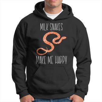 Milk Snake Make Me Happy Pet Snake Reptile Hoodie | Mazezy