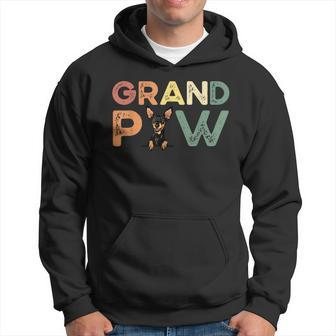 Miniature Pinscher Grandpa With Dog Names Fathers Day Hoodie - Seseable