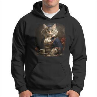 Minuet Cat Founding Fathers Humorous Patriotic Hoodie | Mazezy