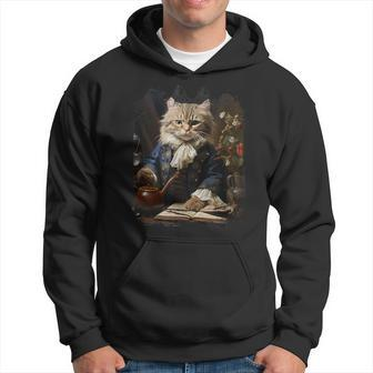 Minuet Cat Pouring Founding Fathers Retro Animal Hoodie | Mazezy