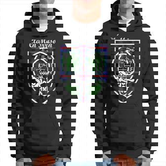 Morrison Surname Last Name Scottish Clan Tartan Badge Crest Funny Last Name Designs Funny Gifts Hoodie | Mazezy