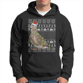 Mourning Dove Bird Lover Santa Ugly Mourning Dove Christmas Hoodie | Mazezy