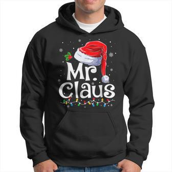 Mr And Mrs Claus Couples Matching Christmas Pajamas Santa Hoodie - Seseable