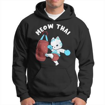 Muay Thai Cat Meow Thai Punching Bag Fighting Sport Hoodie - Thegiftio UK