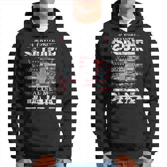 My Favorite Soldier Calls Me Papa Usa Flag Dad Father Gift Gift For Mens Hoodie | Mazezy