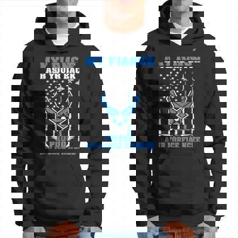 My Fiance Has Your Back Proud Air Force Fiancee Lover Gift Hoodie | Mazezy