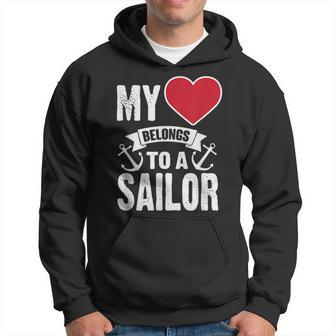 My Heart Belongs To A Sailor Anchor Cute Hoodie | Mazezy
