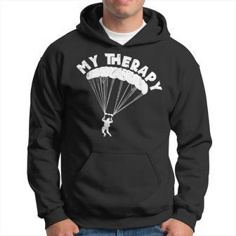 My Therapy Skydiver Skydiving Parachuting Parachutust Hoodie | Mazezy