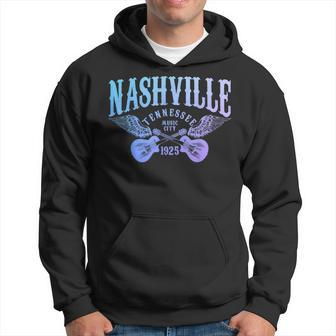 Nashville Tennessee Guitar Player Vintage Country Music City Hoodie | Mazezy