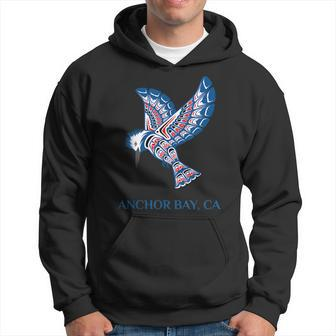 Native American Anchor Bay Kingfisher Bird California Hoodie | Mazezy