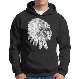 Native American Feather Headdress America Indian Chief Hoodie - Monsterry AU