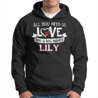 All You Need Is Love And A Dog Named Lily Small Large Hoodie - Seseable