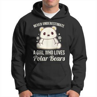 Never Underestimate A Girl Who Loves Polar Bears Hoodie - Seseable