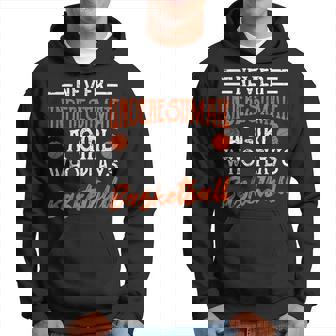 Never Underestimate A Girl Who Plays Basketball Player Girls Basketball Funny Gifts Hoodie | Mazezy