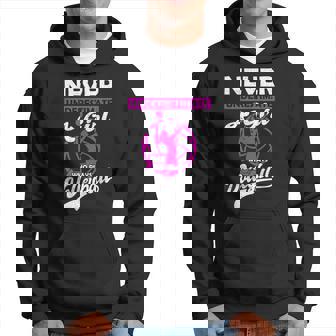 Never Underestimate A Girl Who Plays Volleyball Gift Hoodie - Seseable