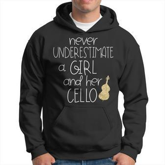 Never Underestimate A Girl With A Cello T Cello Gift Hoodie - Seseable