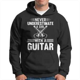 Never Underestimate A Girl With A Guitar Player Girl Hoodie - Seseable