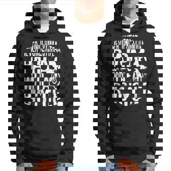 Never Underestimate A Papa With A Bicycle Cool T Gift For Mens Papa Funny Gifts Hoodie | Mazezy