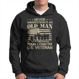 Never Underestimate An Old Man Dad Thank You Veterans Shirts 360 Hoodie - Monsterry