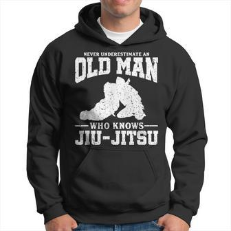 Never Underestimate An Old Man Jiu Jitsu Hoodie - Seseable