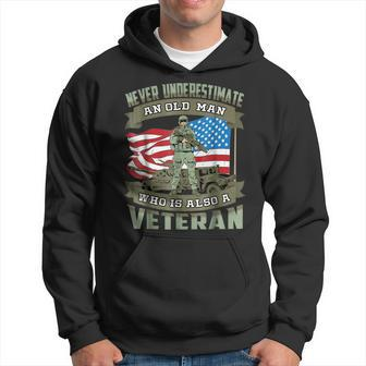Never Underestimate An Old Man Who Is Also A Veteran Gift For Mens Hoodie | Mazezy