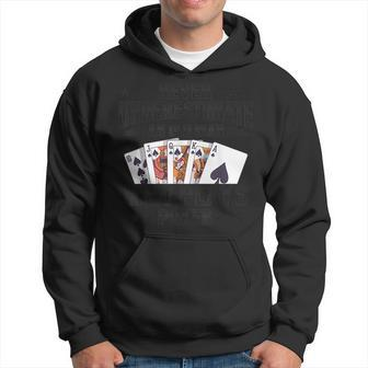 Never Underestimate An Old Man Who Plays Poker Casino Hoodie - Seseable