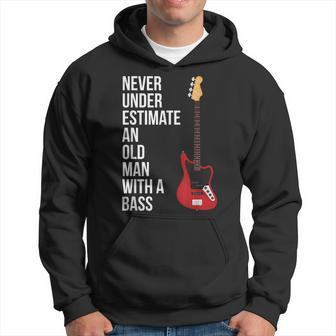 Never Underestimate An Old Man With A Bass For Men Hoodie - Seseable
