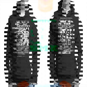 Never Underestimate An Old Man With A Bmx Gift For Mens Old Man Funny Gifts Hoodie | Mazezy