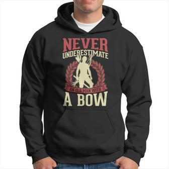 Never Underestimate An Old Man With A Bow Archery Dad Hoodie - Seseable