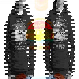 Never Underestimate An Old Man With A Bulldozer Gift For Mens Old Man Funny Gifts Hoodie | Mazezy