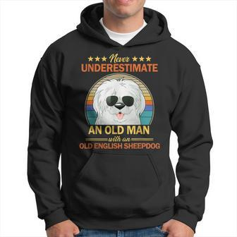 Never Underestimate An Old Man With Old English Sheepdog Gift For Mens Hoodie | Mazezy