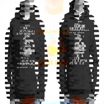 Never Underestimate An Old Woman With A Min Pin Old Woman Funny Gifts Hoodie | Mazezy