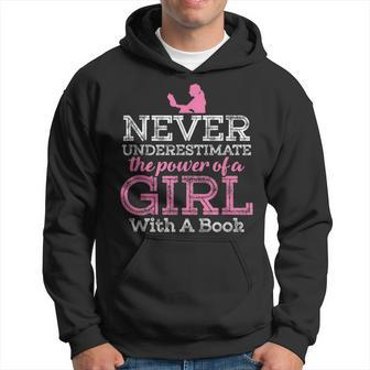 Never Underestimate The Power Of A Girl Book Reading T Hoodie - Seseable