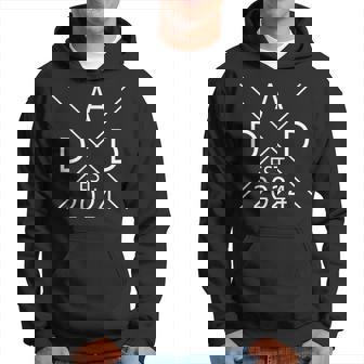 New Dad Est 2024 First Fathers Day 2024 Promoted To Daddy Gift For Mens Hoodie | Mazezy