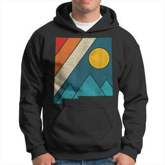 New Mexico Vintage State Map Mountains Hiking Pride Hoodie | Mazezy