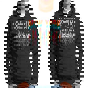 New York City Manhattan Nyc Retro 70S 80S Skyline Ny City Hoodie - Thegiftio