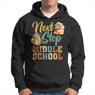 Next Stop Middle School Education Middle School Hoodie | Mazezy