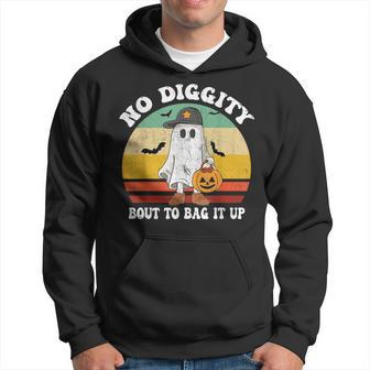 No Diggity Bout To Bag It Up Cute Ghost Halloween Hoodie | Mazezy CA