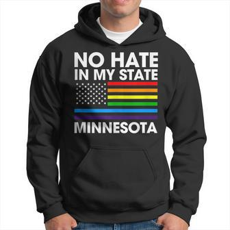 No Hate In My State Lgbt Minnesota Pride Mn Gay Lesbian  Hoodie